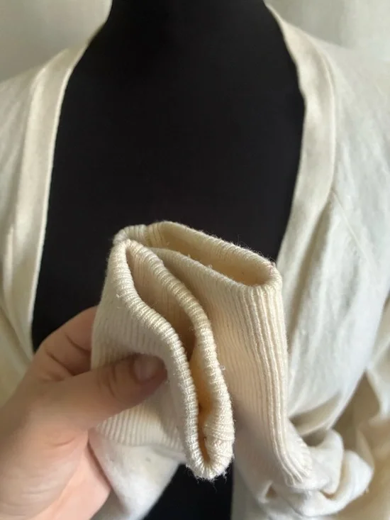 See by Chloé Cashmere Light Cream Button up Bat-Wing Cardigan Size L - Picture 5 of 15